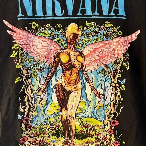 NIRVANA Black Tee with Colorful Graphic - Picture 2 of 4